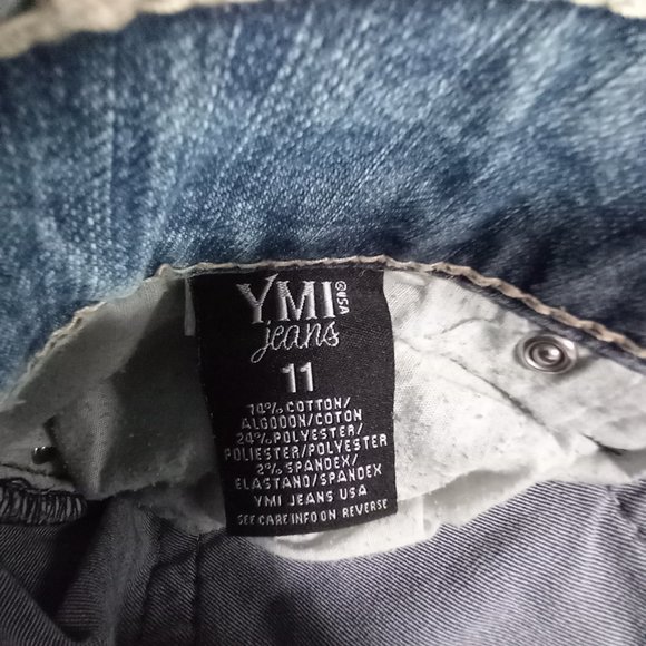 YMI Distressed Wash Low Rise Denim Jeans Junior's Size 11 (T-356) - Picture 8 of 8